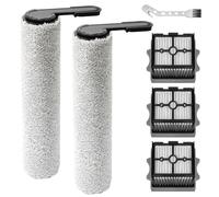 Brush Roll and Filter for Tineco Floor One Stretch S6/Switch S6/S6 Stretch Lite/S7 Stretch Ultra/i6 Stretch/i5 Stretch/S9 Artist Wet and Dry Vacuum Cleaner Replacement Parts, 2 Roller Brushes + 3