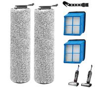 Brush Rollers and Filters Replacement Compatible with Bissell CrossWave OmniForce 3882 Vacuum Cleaner- 2 Brush Rollers + 2 Vacuum Filters + 1 Cleaning Tool