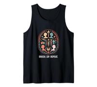 Brush Sip Repeat Paint and Sip Artist Art Tank Top