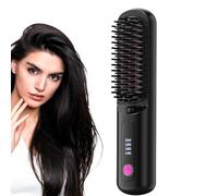 Brush Straightener for Women - Rechargeable Negative Ion Styling Tool,Women's Thin Hair Straightening Brush - for Home Travel Girlfriend Girls Beginners Professionals
