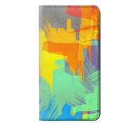Brush Stroke PU Leather Flip Case Cover For Motorola Moto G8 Power