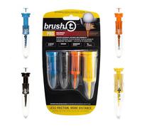 BRUSH T Premium Plastic Golf Tees, Unbreakable Innovative Design, Consistent Height, Perfect Golf Gift for Men and Women. Multiple sizes 2", 2.2", 2.4", 3 1/8" - 4 Pack (3 Wood, Driver, Oversize, XLT)