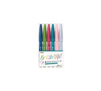 brush touch felt-tip pen SES15C-6STB 6 colors set B