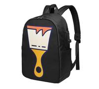 Brush Travel Notebook Backpack-Large-Capacity Waterproof Polyester Backpack With Usb Interface And Headphone Cable Hole, Multifunctional Ergonomic Backpack Suitable For School Outdoor Travel.