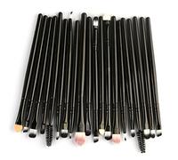 Brush Up Wool tools Brush 20pcs/set Set Makeup Set Make-up Make Kit Toiletry Brush Travel Makeup Brush Holder (Black, One Size)