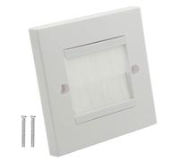 Brush Wall Plate Port Insert Covers Cable Passthrough Outlet Entry Plate Single Gang