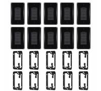 Brush Wall Plate with Low Voltage Mounting Bracket, Cable Pass Through Insert Single Gang Decorator Cover In-Wall Cable Management for HDTV HDMI Ethernet Home Theater Speaker Systems(10-Pack Black)