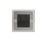 Brush Wallplate Single | Steel