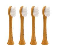 Brush Wasteless Bamboo Electric Toothbrush Heads (4-Pack) | Philips Sonicare Compatible, Soft Bristles, Eco-Friendly