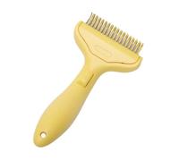 - Brush with Comb for Grooming Curved Shape with Stainless Steel Teeth | Dog dematting comb suitable for puppies, kittens, as well as use in bathrooms, living rooms, shelters and on