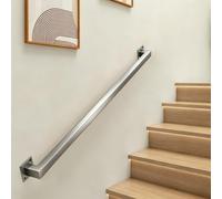 Brushe Stainless Steel Ra ing Support Ro 15ft/4.5m Square Tube Grab Ra for In oor/Out oor Steps urable Banister for Walls Stair Safety Han ra System