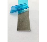 Brushed Aluminium Self-Adhesive V2A Stainless Steel Sheet Metal Strip - 2500 x 50 x 0.5 mm - for Ceiling, Window, and Cover Applications