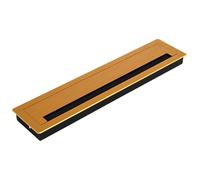 Brushed Aluminum Cable Hole Cover For Desk Rectangle Grommet Thickening For Efficient Cord Management In Offices Thickening Aluminum Desk Cable Management Grommets With Brush Rectangle Cord Hole
