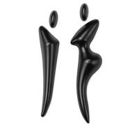 Brushed Aluminum Men's and Women's Bathroom Sign DecorSet(B)