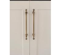 Brushed Antique Brass Handles Kitchen Cabinet Pull Wardrobe Dresser Drawer Knob Shell Handle Furniture Hardware(Pitch-row-160mm)