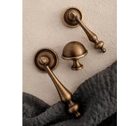 Brushed Antique Brass Handles Vintage Kitchen Cabinet Pulls Furniture Drawer Knob Wardrobe Pull Bronze Handle(Knob-29mm)