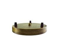 Brushed Brass Ceiling Rose 3 Outlet 200mm Metal Round Light Fitting Base for Pendant Light Cover Canopy Lamp Modern Ceiling Fixture Plate Ideal for Stylish Home Lighting Decorative Hanging Lights