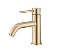 Brushed Brass Cloakroom Mono Basin Mixer Tap - Arissa