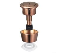 Brushed Brass Dual Flush Button Kit for Toilet Cisterns Fitting Both For 20mm and 40mm Lid Hole Diameters Complete Assembly (Rose gold)