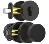 Brushed Brass Dummy Door Knobs Compatible with Interior Doors