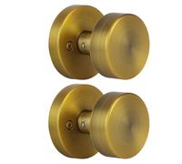 Brushed Brass Dummy Door Knobs Compatible with Interior Doors