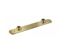 Brushed Brass Finish Exposed Shower Fixing Bracket Back Plate Thermostatic Mixer Bar Valve Wall Mounted Kit Brushed Brass