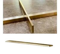 Brushed Brass Floor Trim Strip for Doorways - Durable Solid Metal Gap Bar for Tile/Wood - Elegant Threshold Seam for Hardwood Floors - Stylish Edging Solution
