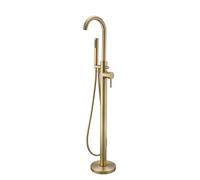 Brushed Brass Freestanding Bath Shower Mixer Tap - Arissa