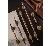 Brushed Brass Furniture Handles Antique Brass Kitchen Cabinet Pull Drawer Knobs Hardware Accessories(Pitch-row-192mm)