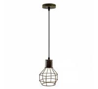 Brushed Brass Industrial Pendant Lighting Vintage Gold Nest Wire Cage Hanging Lamp Retro E27 Metal Lights For Ceiling