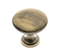 (Brushed Brass) Kitchen Cupboard Cabinet Door Drawer Round Knob Handle Terni by GTV 11 Colours
