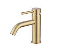 Brushed Brass Mono Basin Mixer Tap - Arissa