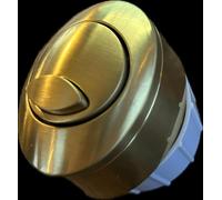 Brushed Brass Oval Dual Flush Push Button Replacement for Cable Concealed Toilet Cisterns