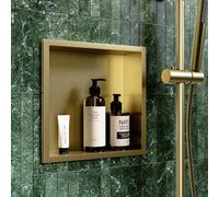 Brushed Brass Shower Niche 305 x 305mm - Arissa