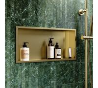Brushed Brass Shower Niche 610 x 305mm - Arissa