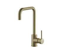Brushed Brass Single Lever Monobloc Kitchen Mixer Tap - Enza Elwood