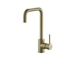 Brushed Brass Single Lever Monobloc Kitchen Mixer Tap - Enza Elwood