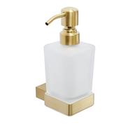 Brushed Brass Soap Dispenser - Wall-Mounted Modern Bathroom Accessory