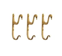 Brushed Brass Swan Wall Hook - Decorative Gold Design, Ideal for Towels, Coats, Keys & Bags in Bathroom/Bedroom,Gold-3pcs