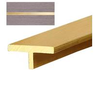 Brushed Brass T-Molding Strip - Durable Floor Transition for Tile to Wood, Seam Binder & Threshold Cover for Entry Doorways, Ideal Laminate Flooring Accessory
