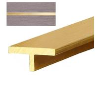 Brushed Brass T-Molding Strip for Tile to Wood Transition | Durable Floor Seam Binder & Threshold Cover for Entry Doorways | Stylish Laminate Flooring Solution