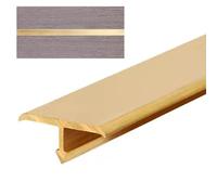 Brushed Brass T-Molding Strip for Tile-Wood Transition, Durable Laminate Floor Threshold, Seam Binder for Doorways, Elegant Home Decor Accent, Easy Installation
