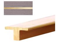 Brushed Brass T-Molding Strip for Tile-Wood Transition, Durable Seam Binder for Laminate Flooring, Elegant Threshold Cover for Smooth Entryway Joinery