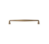 Brushed Brass Tapered Base Cabinet Pull Metal Drawer Handle Hardware | Contoured Curved Bar Pull for Cupboard Dresser Wardrobe, Cabinet Replacement Fitting(Pitch-row-160mm)