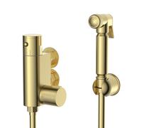 Brushed Brass Thermostatic Douche Shower / Bidet Shower Spray Kit - Arissa