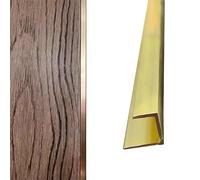 Brushed Brass Threshold StripMetal Transition Bar for Doorways & Living RoomsFloor Divider Cover/Edge Trim 8.8x14.7mm (3/8" x 5/8")