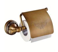 Brushed Brass Toilet Paper Holde Vintage Wall Mounted Single Roll Brass Tissue Dispenser for bathroom home renovation wall mounted