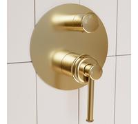 Brushed Brass Traditional 2 Outlet Shower Valve - Lyla