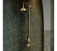Brushed Brass Traditional Thermostatic Mixer Shower Set - Camden