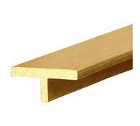 Brushed Brass Transition Strip T Molding Floor Transition Strip Cuttable Threshold Edging Trim Strip Seam Binder Door Threshold Ramp(15x7mm)